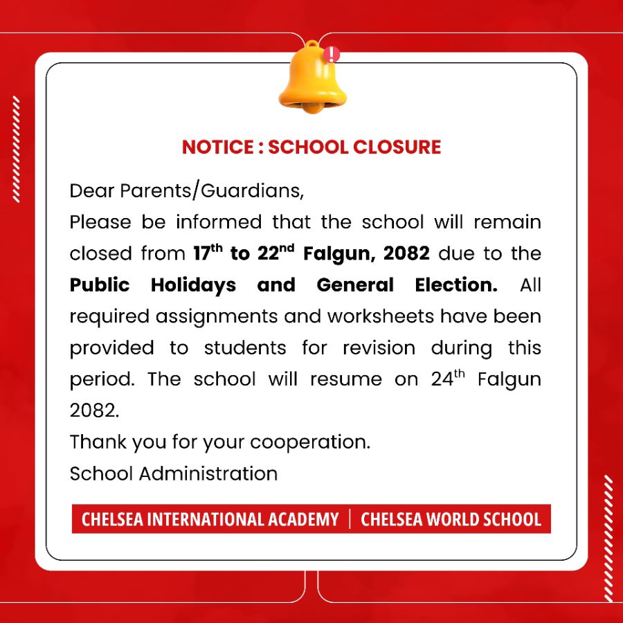 NOTICE : School Closure