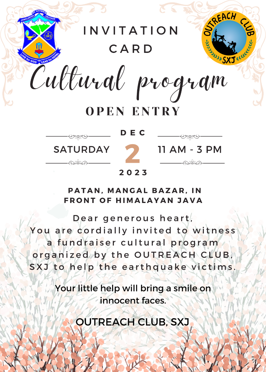 FUND RAISING PROGRAM OF OUTREACH CLUB OF SXJ