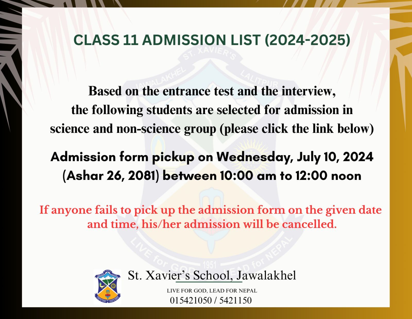 CLASS 11 FINAL LIST (2024-2025)