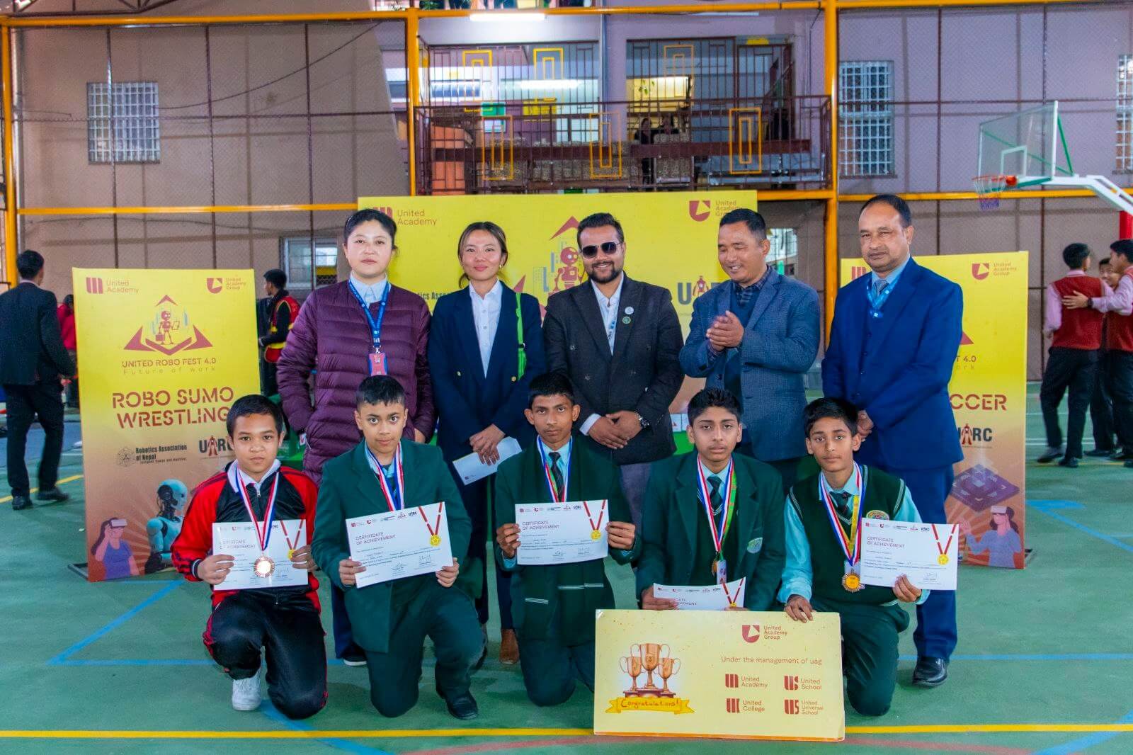 Secured 3rd Place in both Robo Sumo and Robo Soccer categories at United Robo Fest 4.0,