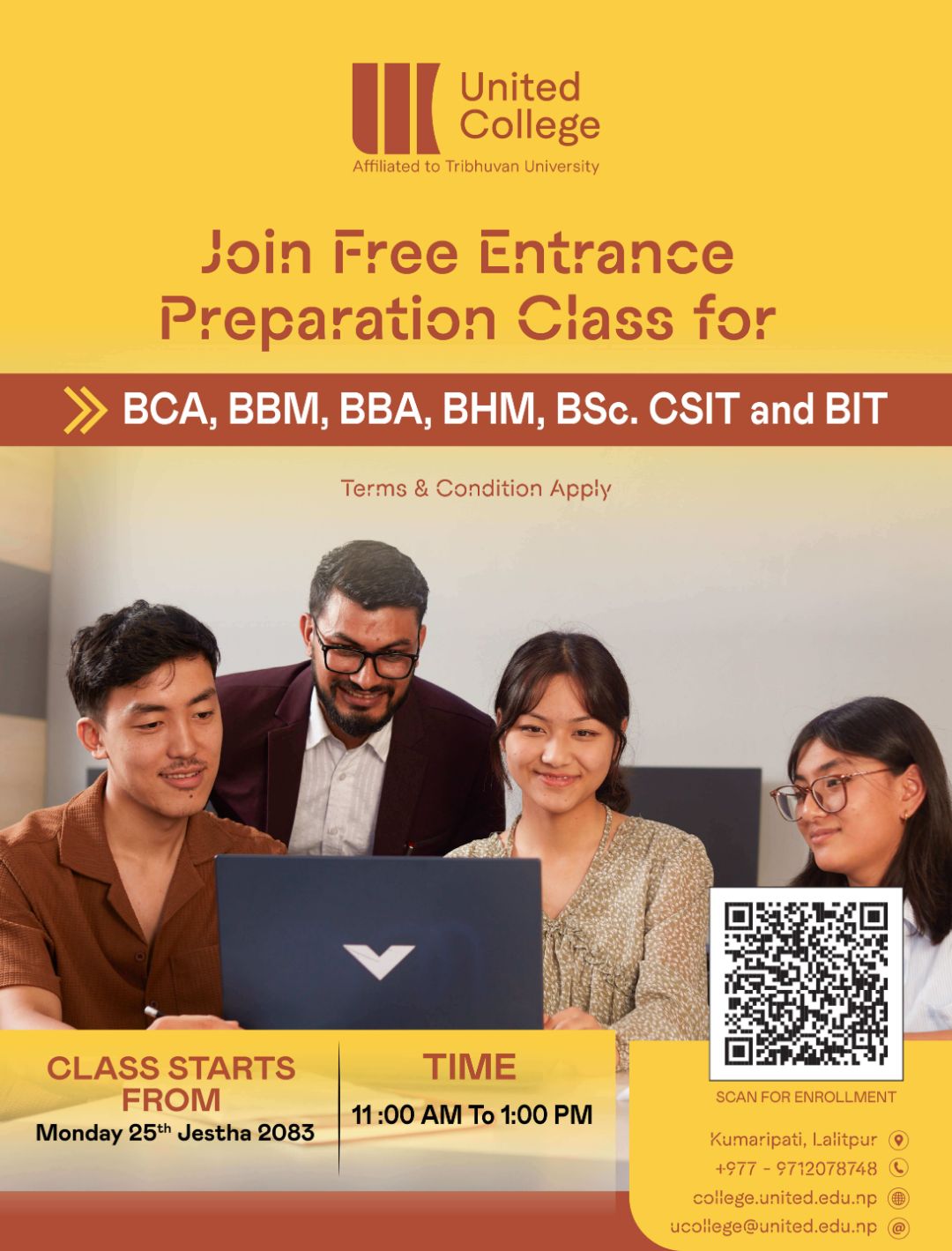 United College Announces Free Entrance Preparation Class For Bachelors Program