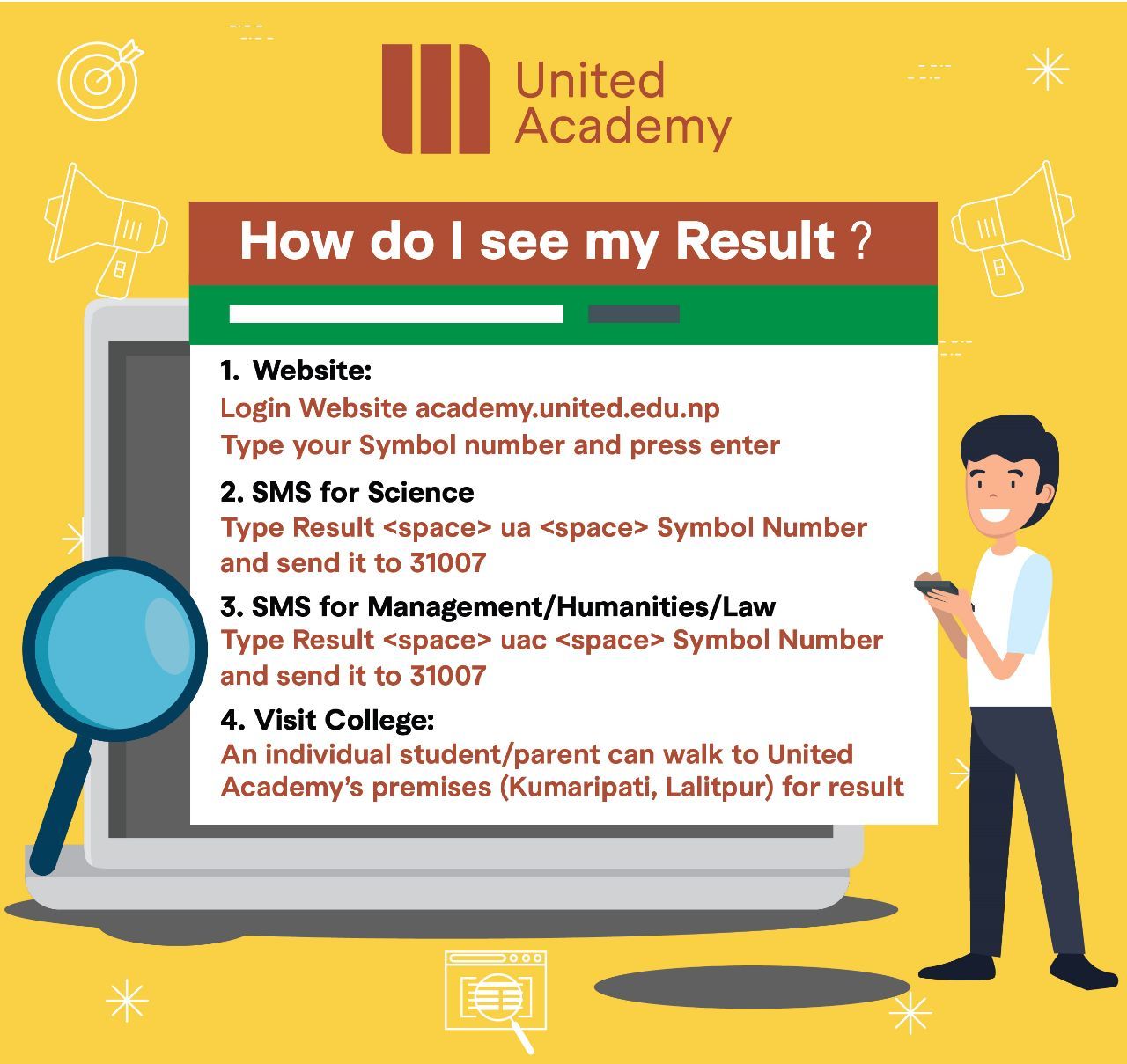 How do I see my result?