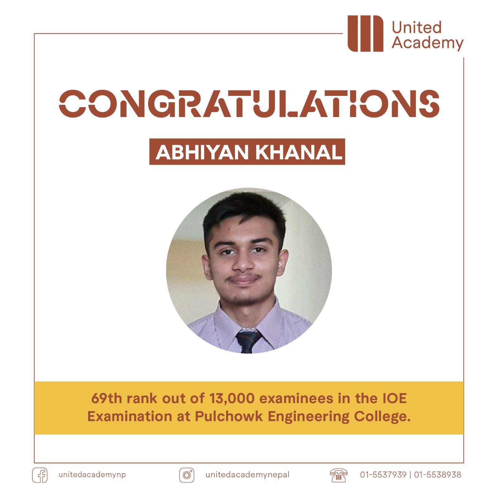 IOE-69th Rank- Abhiyan Khanal
