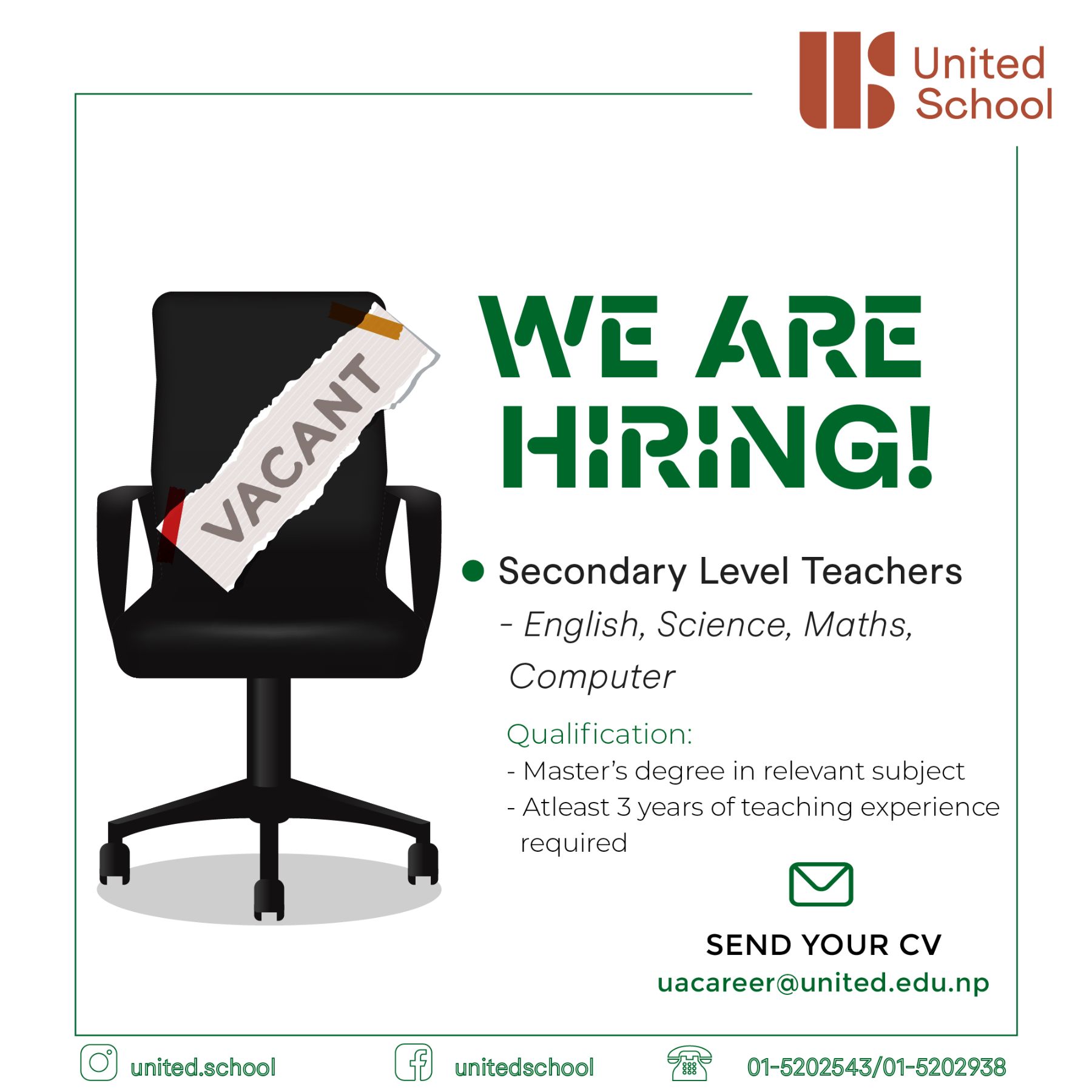 Vacancy Announcement!!!