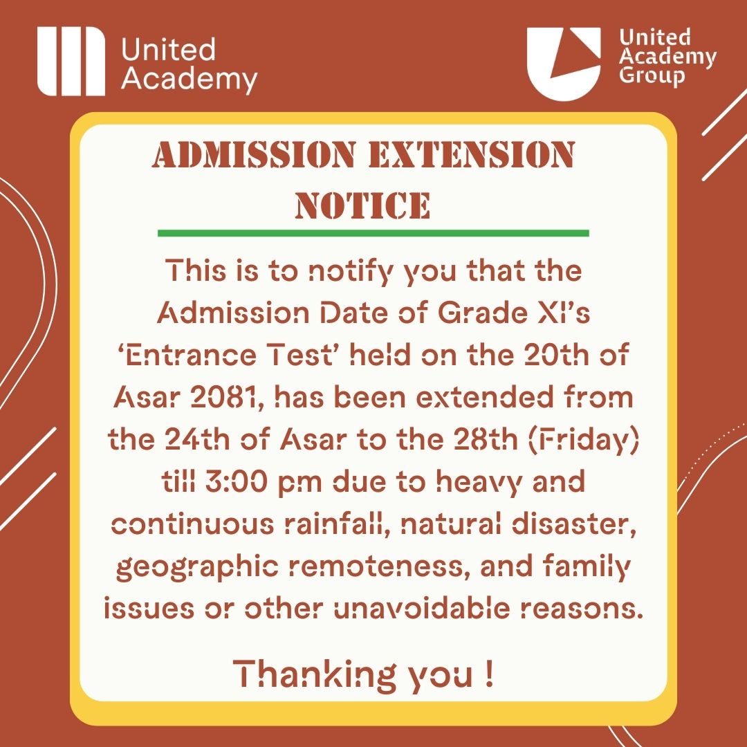 ADMISSION EXTENSION NOTICE!!!!