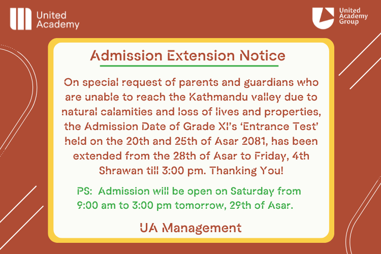 Admission Extension Notice !!