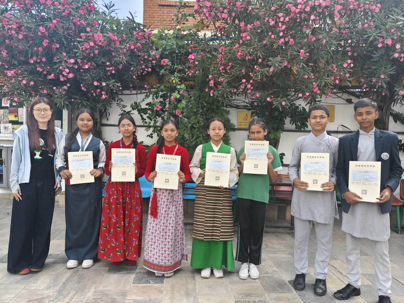 Aslesha Adhikari (Class 7) wins the First Prize in the Chinese Bridge Speech Contest!