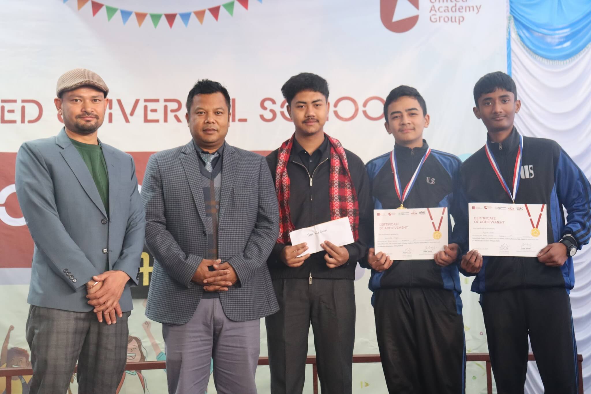 Achieved First Place in Robo Soccer at United Robo Fest 4.0 on Falgun 15, 2082