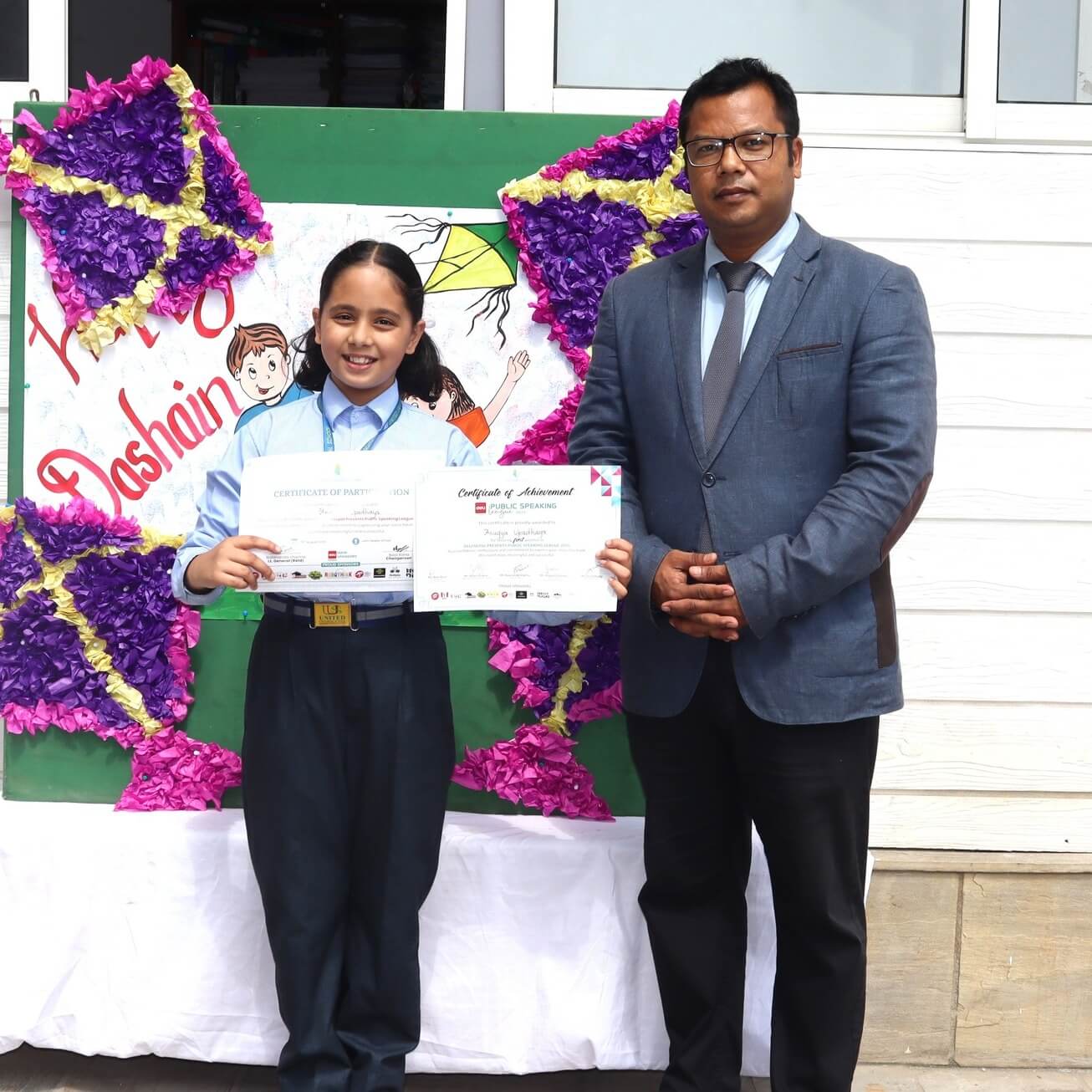 Anugya Upadhya from Grade 4 achieved first place at Public Speaking League 2025