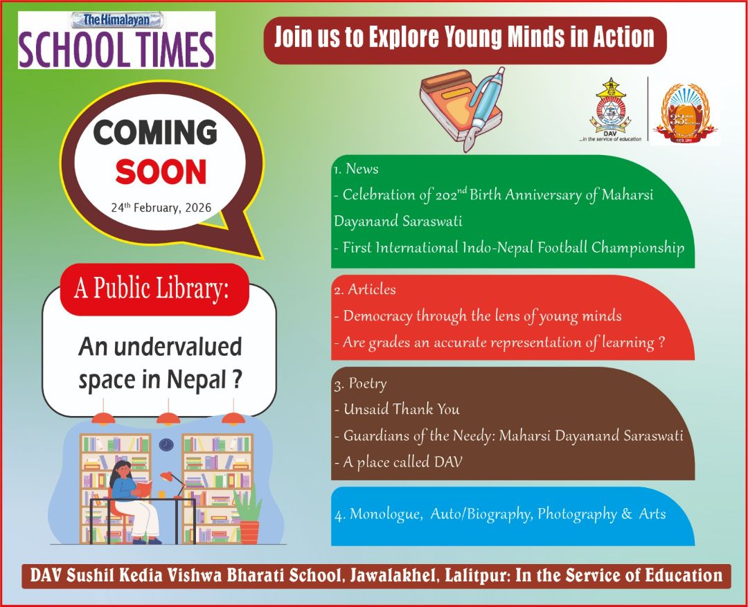 DAV SKVB students will soon be featured in The Himalayan Times.