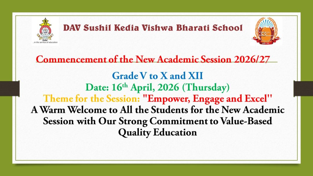 Commencement of the New Academic Session 2026/27