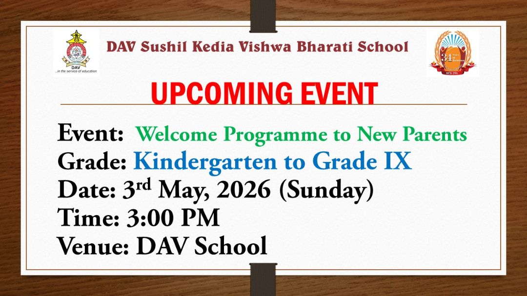 Welcome programme to new parents