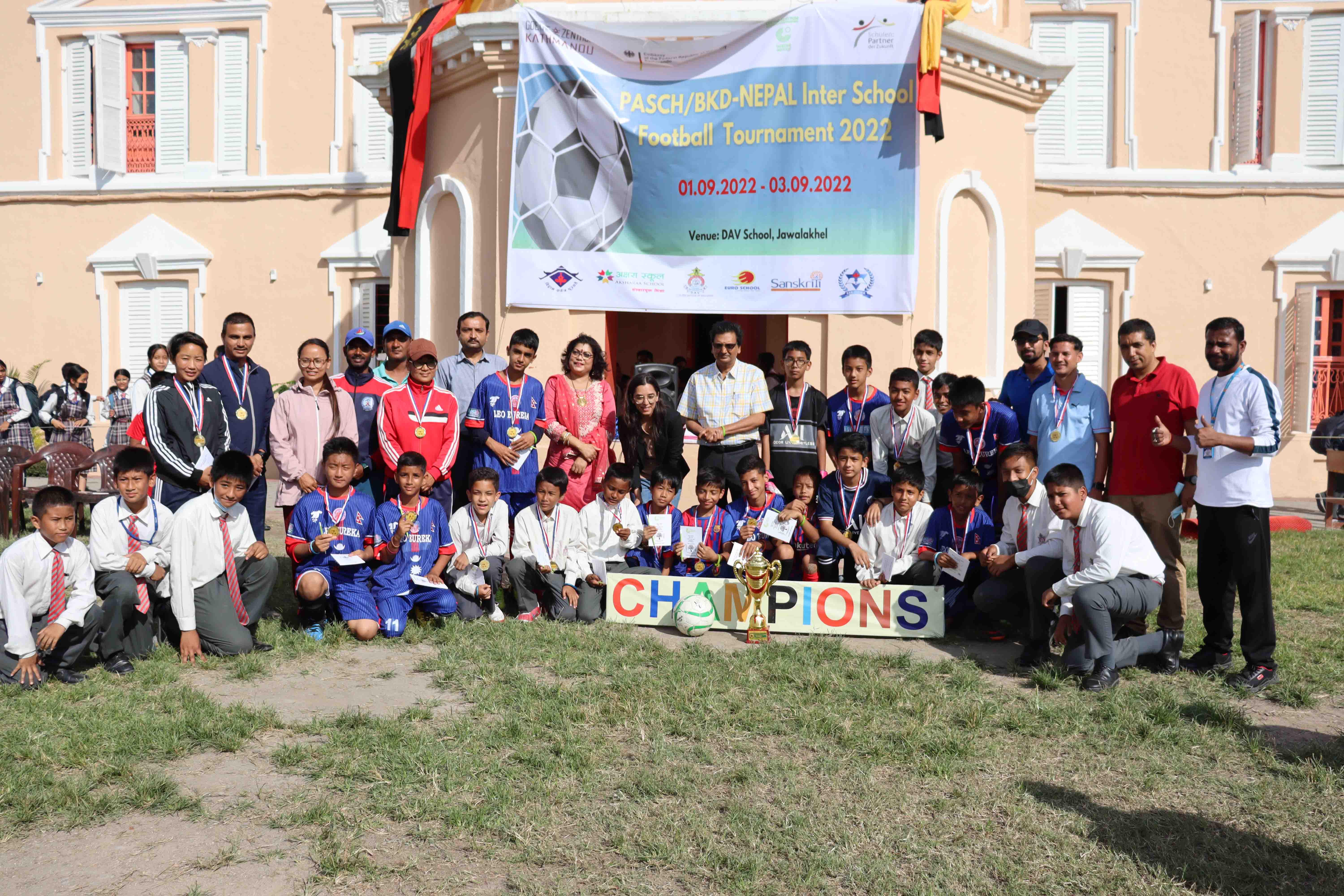DAV School Appeared Victorious in PASCH/BKD Inter School Football Tournament- 2022