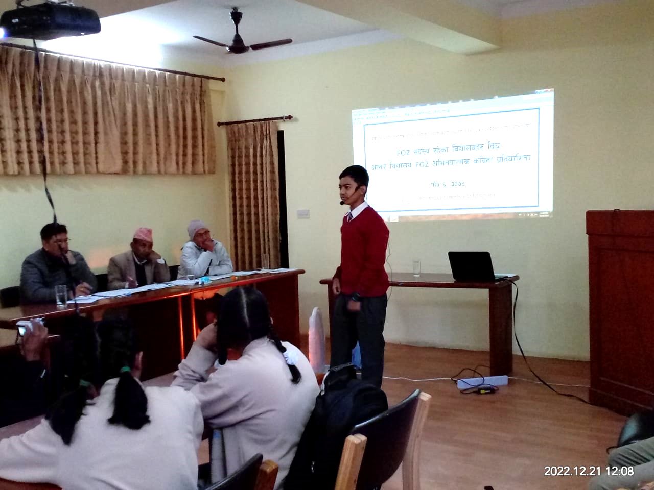 Dikshit Attended Action Poem Competition