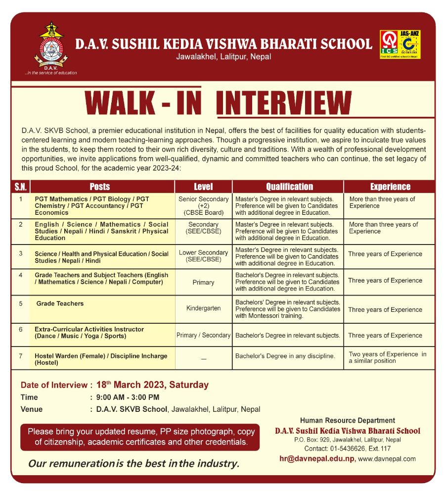 Walk- In-Interview