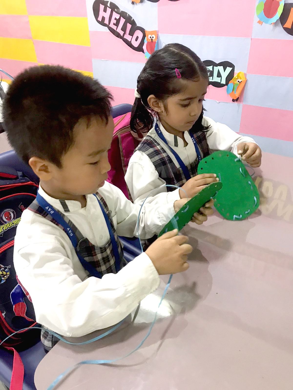 Yarn the Thread Activity in Kindergarten