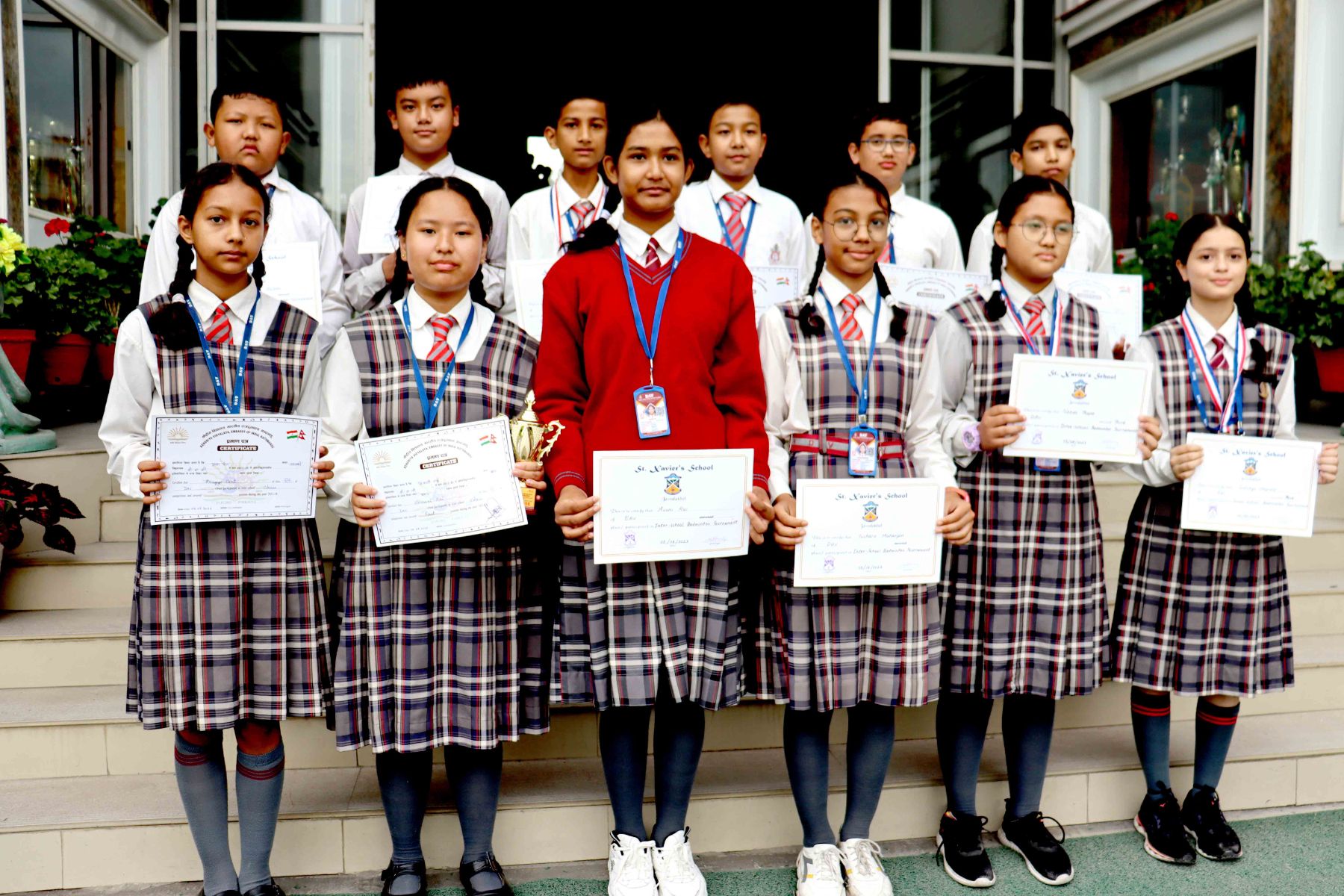 Second and Third Positions in Interschool Badminton Competition