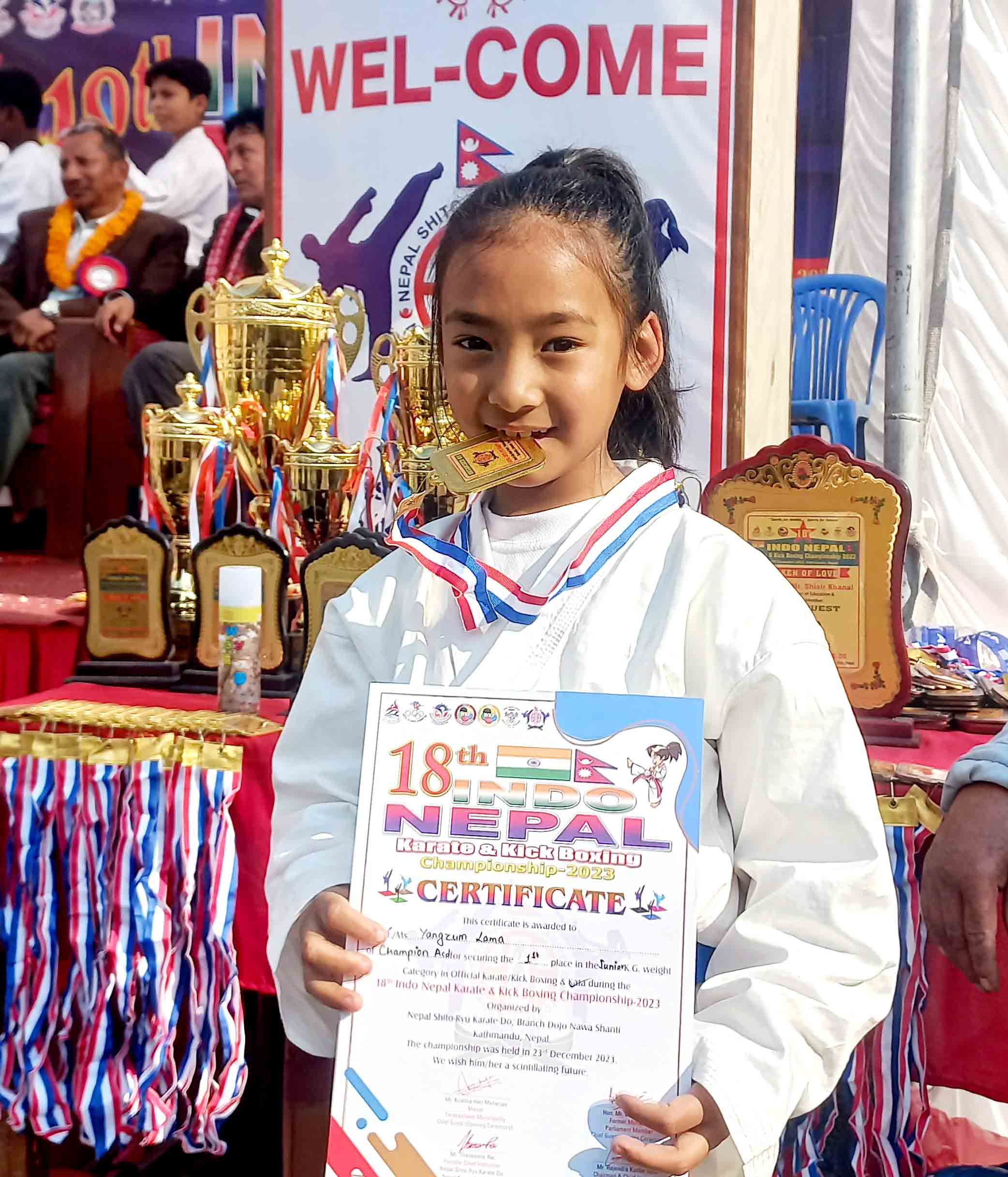 Yangzum Won Two Gold Medals in 18th Indo-Nepal Martial Arts Champ