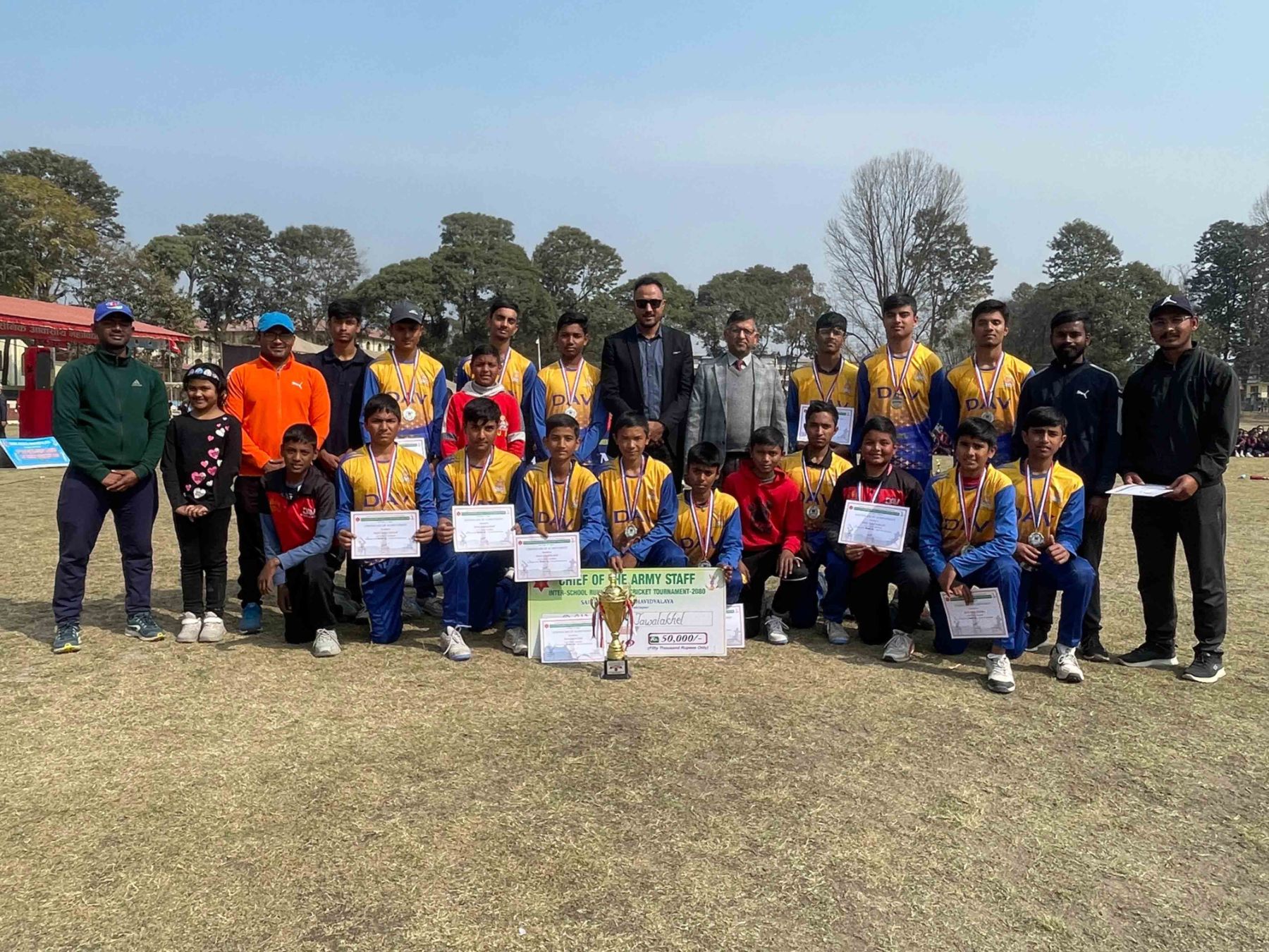 2nd Position in 15th COAS Inter-school T-20 Cricket Tournament
