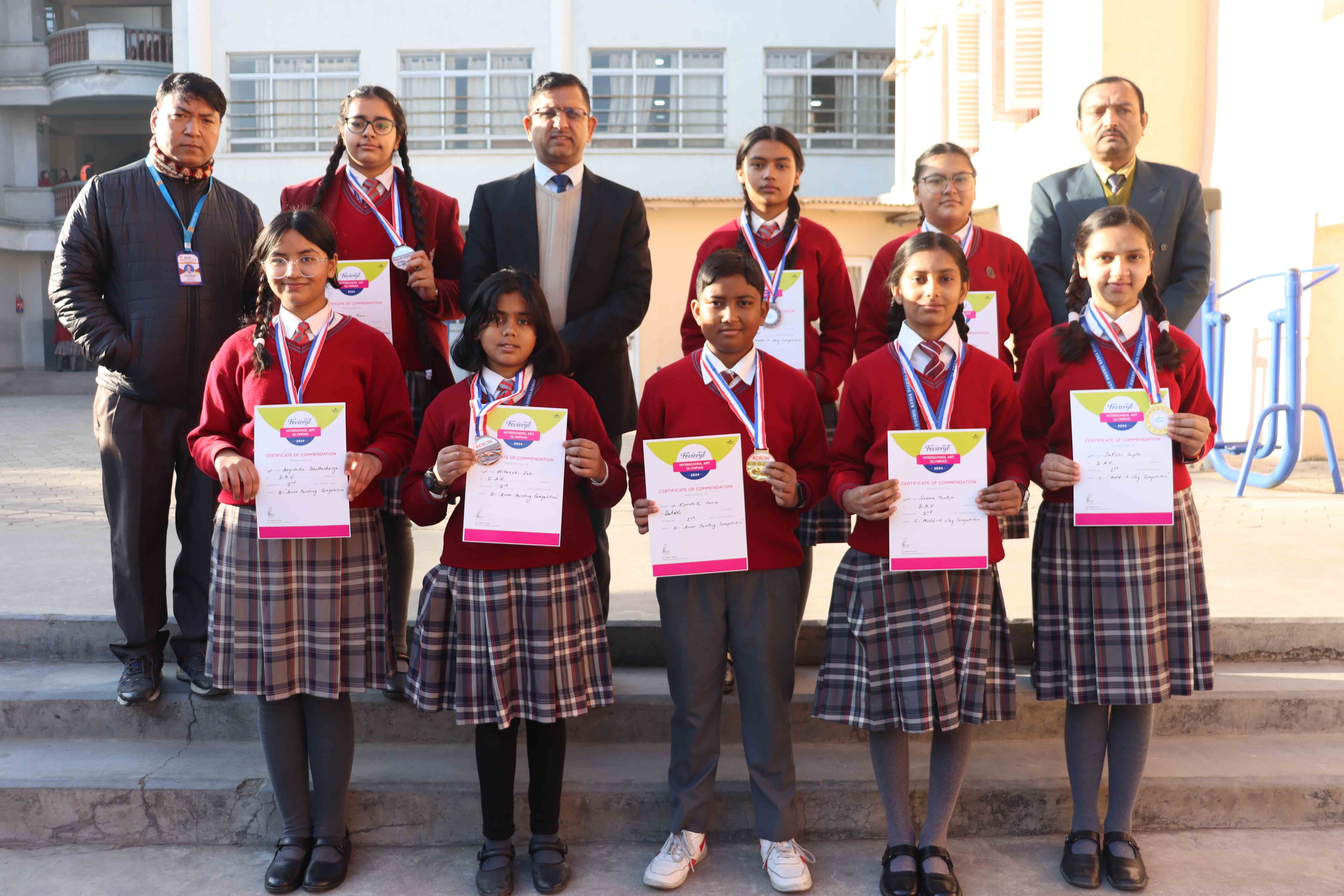 DAVSKVB Students Excel at Inter-School Art Olympiad 2024