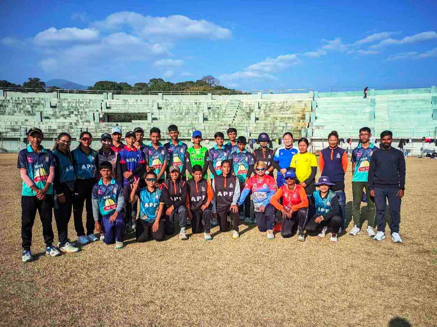 Friendly Match between DAV Cricket Academy and APF Women’s Team