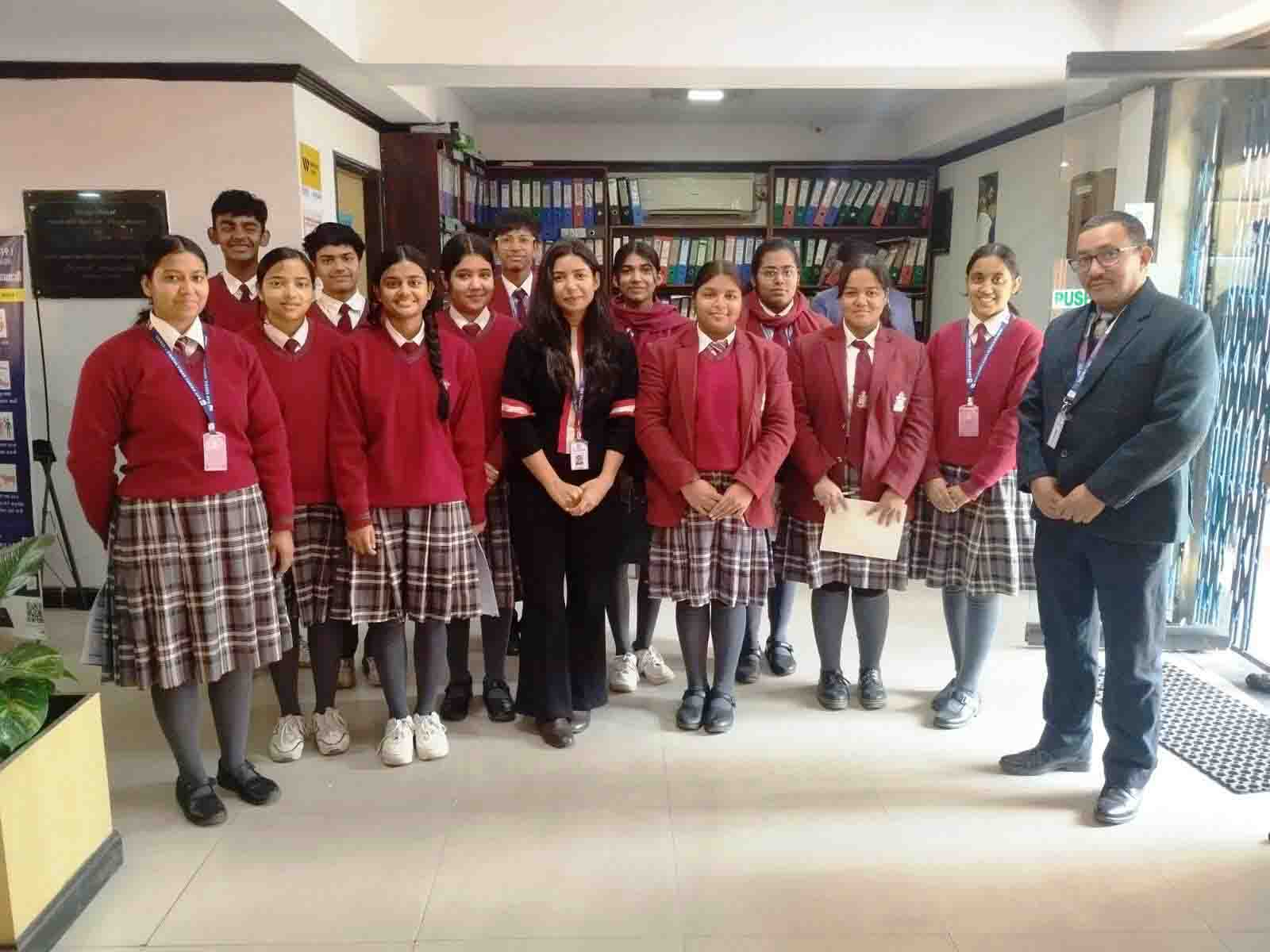 Class XI CBSE Students Visit Nepal SBI Bank in Jawalakhel
