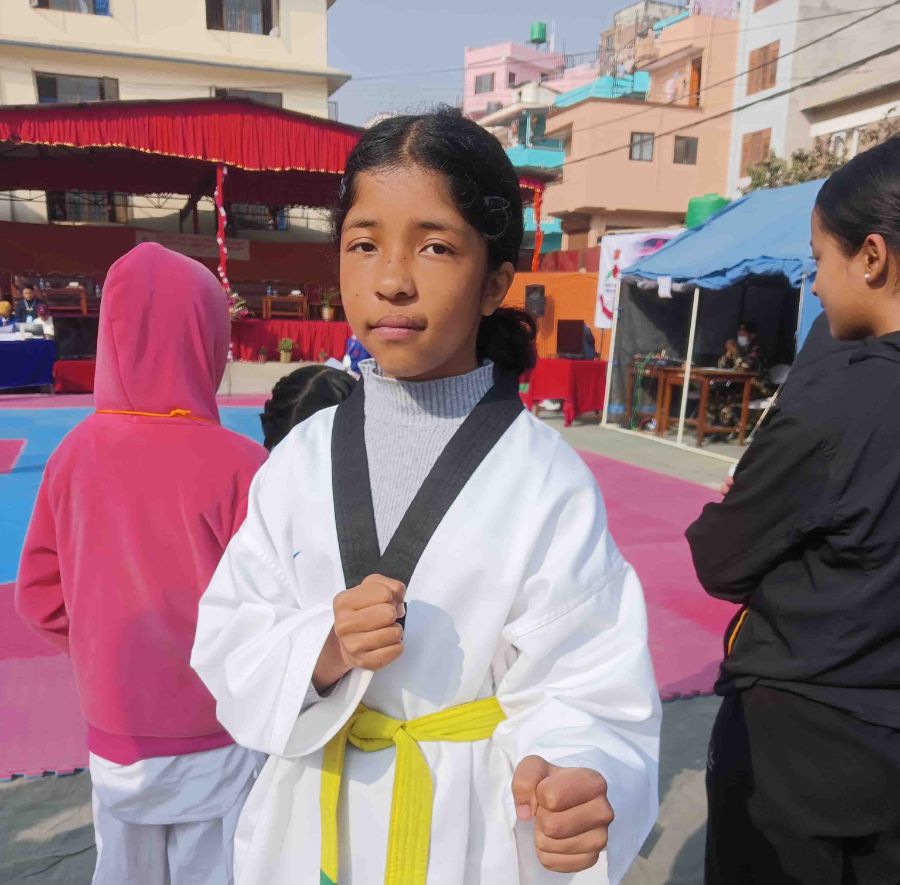 Ashmina Competes in 6th Chief of Army Staff Girls Taekwondo Championship, 2025
