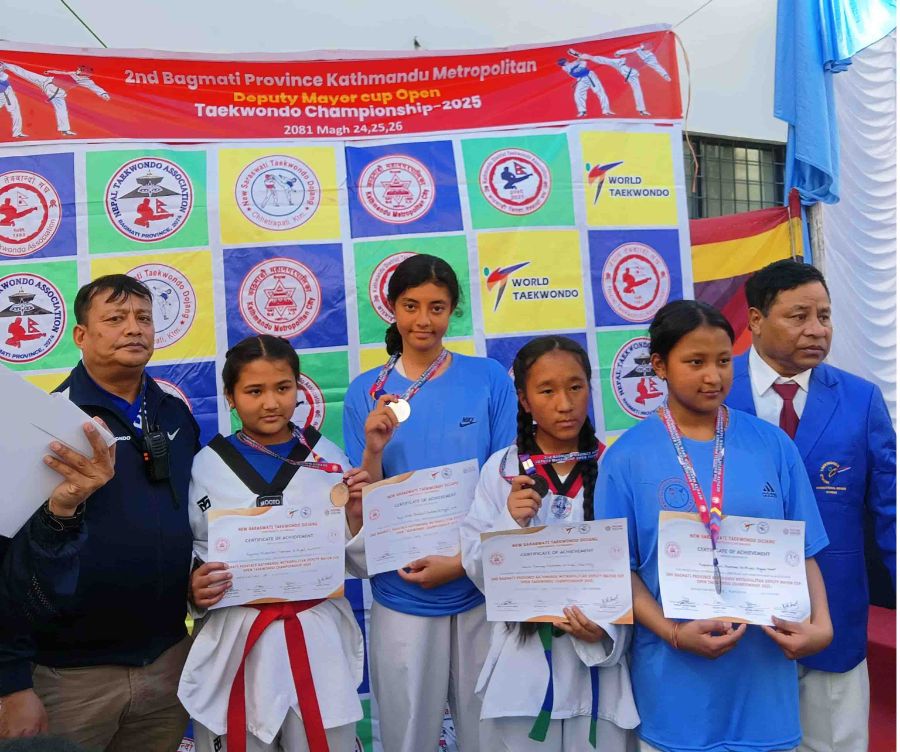 DAV Taekwondo Students Shine at 2nd Bagmati Province Kathmandu Metropolitan Deputy Mayor Cup Taekwondo Championship, 2081