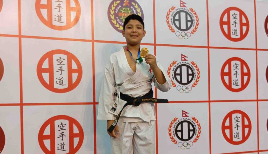 Samun Malla Clinches Gold at Bagmati Province Kasthamandap Karate Championship, 2081