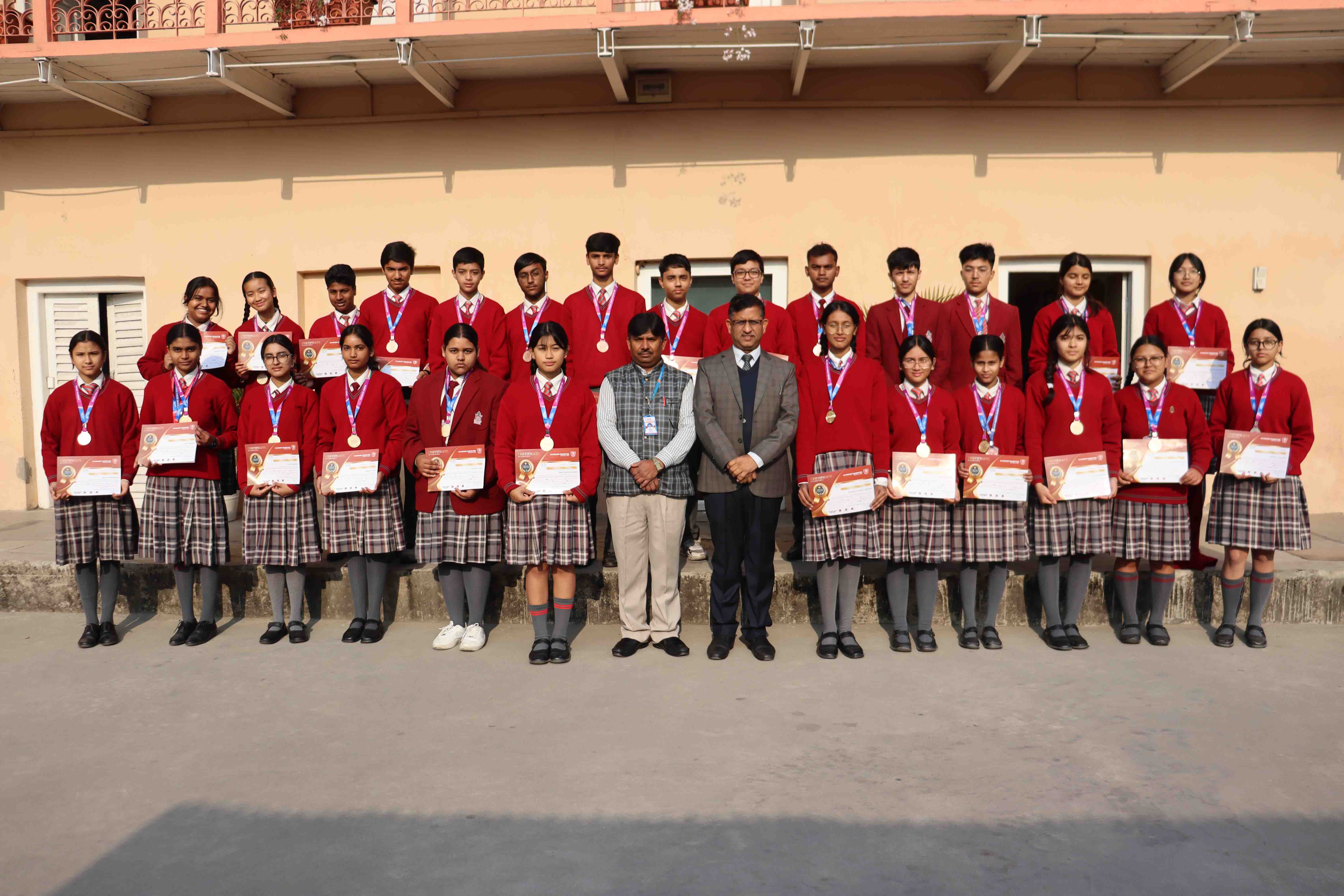 Achievers of First-Level International Olympiad of Science (IOS) Honoured in Assembly