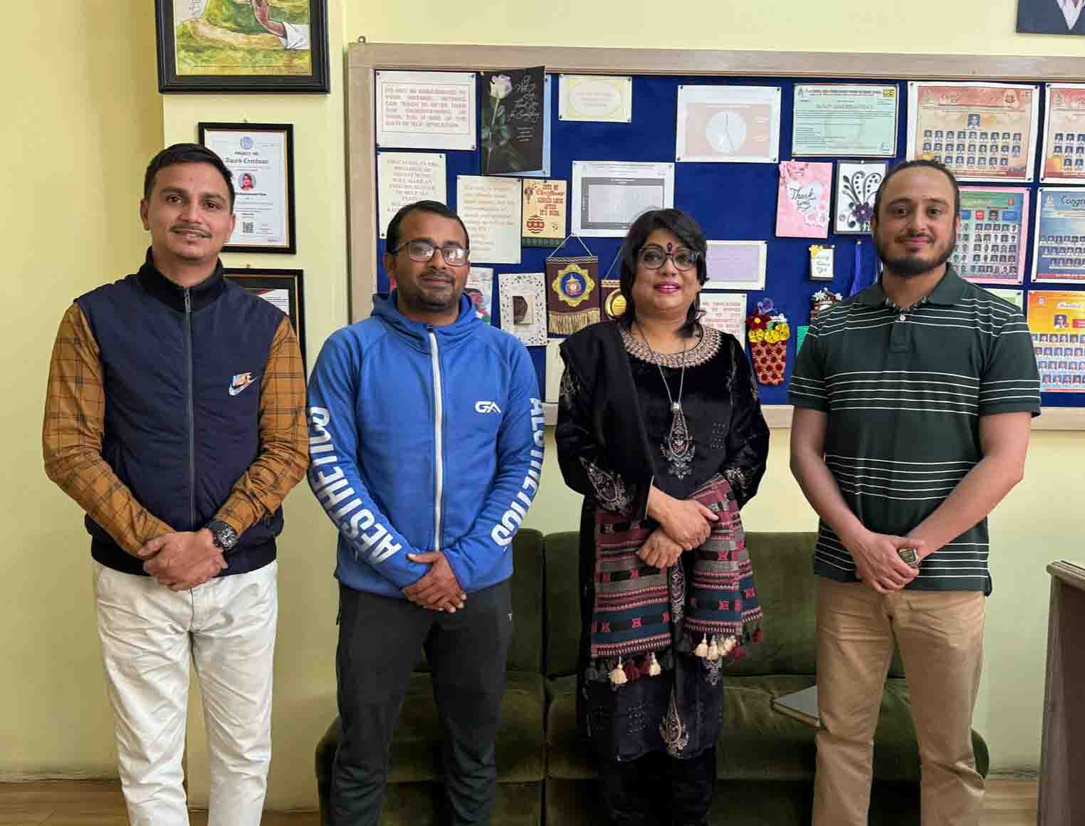 Alumnus Mr. Avash Ghimire Visits his School