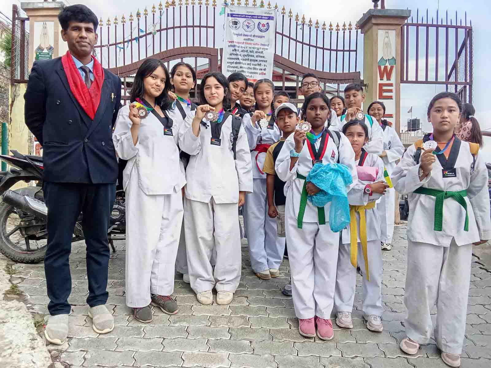 DAV Secured 3rd Runner-up Position in 1st Kathmandu District Level Taekwondo Championship, 2082