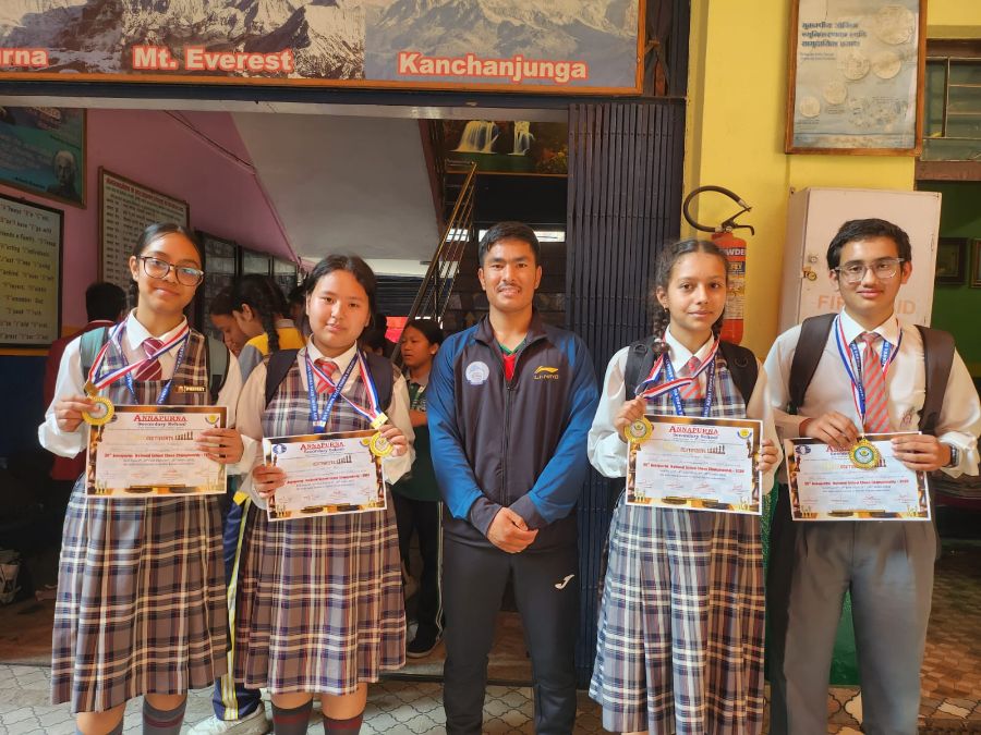 DAV Students Excel in 20th Annapurna National School Chess Competition