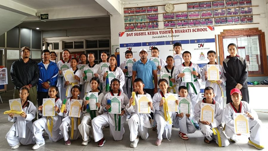 Certificate of Promotion and Belt Distribution to the Players of DAV Taekwondo Academy