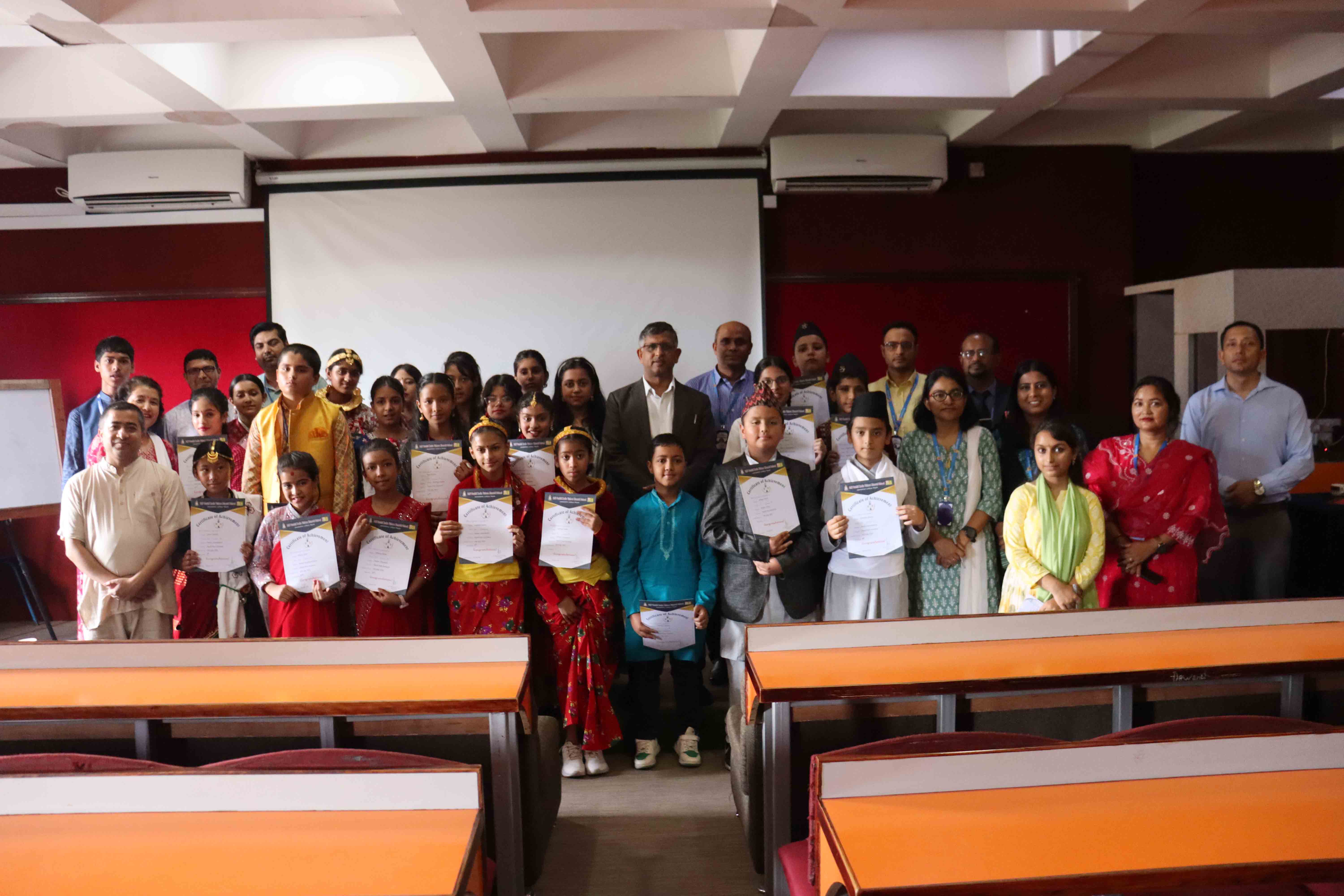 Middle School Nepali Verse Poetry Recitation Competition Held to Celebrate 212th Bhanu Jayanti