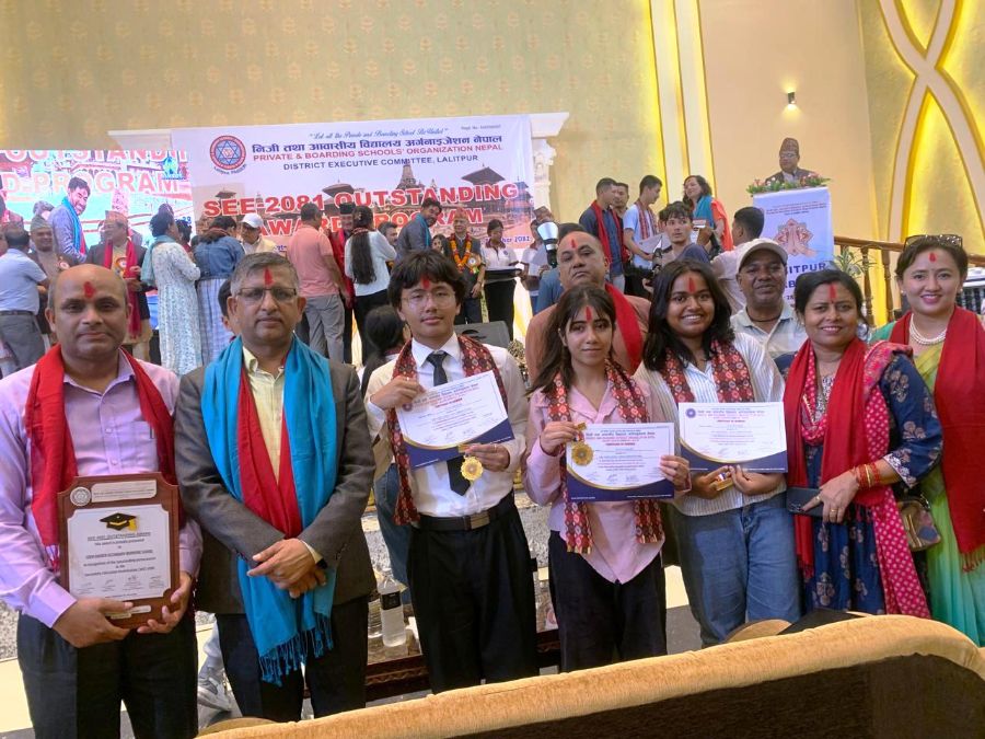 DAV School Honoured with SEE 2081 Outstanding Award