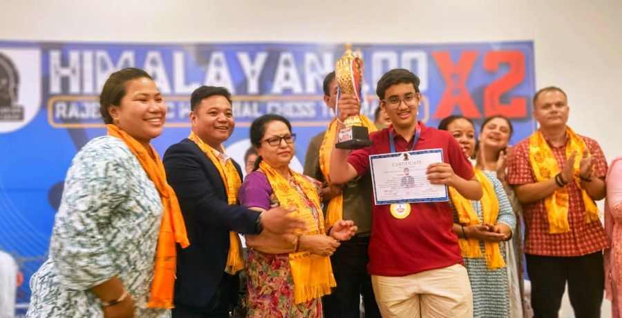 Harsh Vardhan Rathi Secures First Position in Under-15 Himalayan 100 Rajendra KC Memorial Chess Tournament