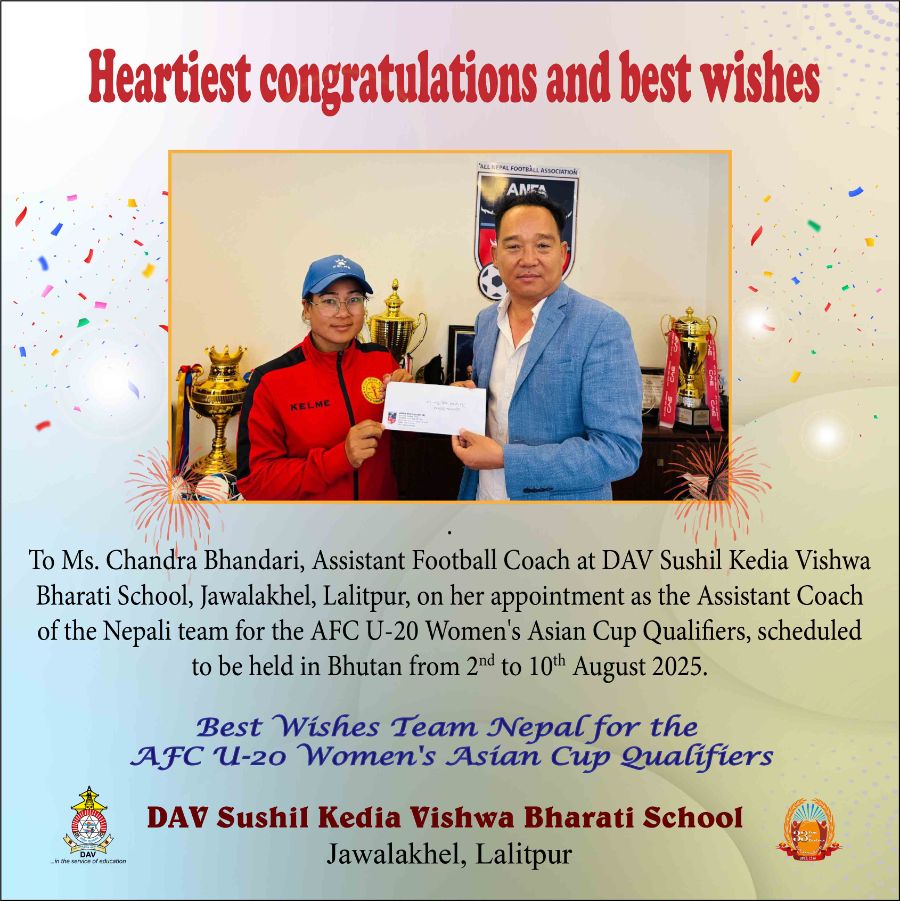 Heartiest Congratulations and Best Wishes to Ms. Chandra Bhandari