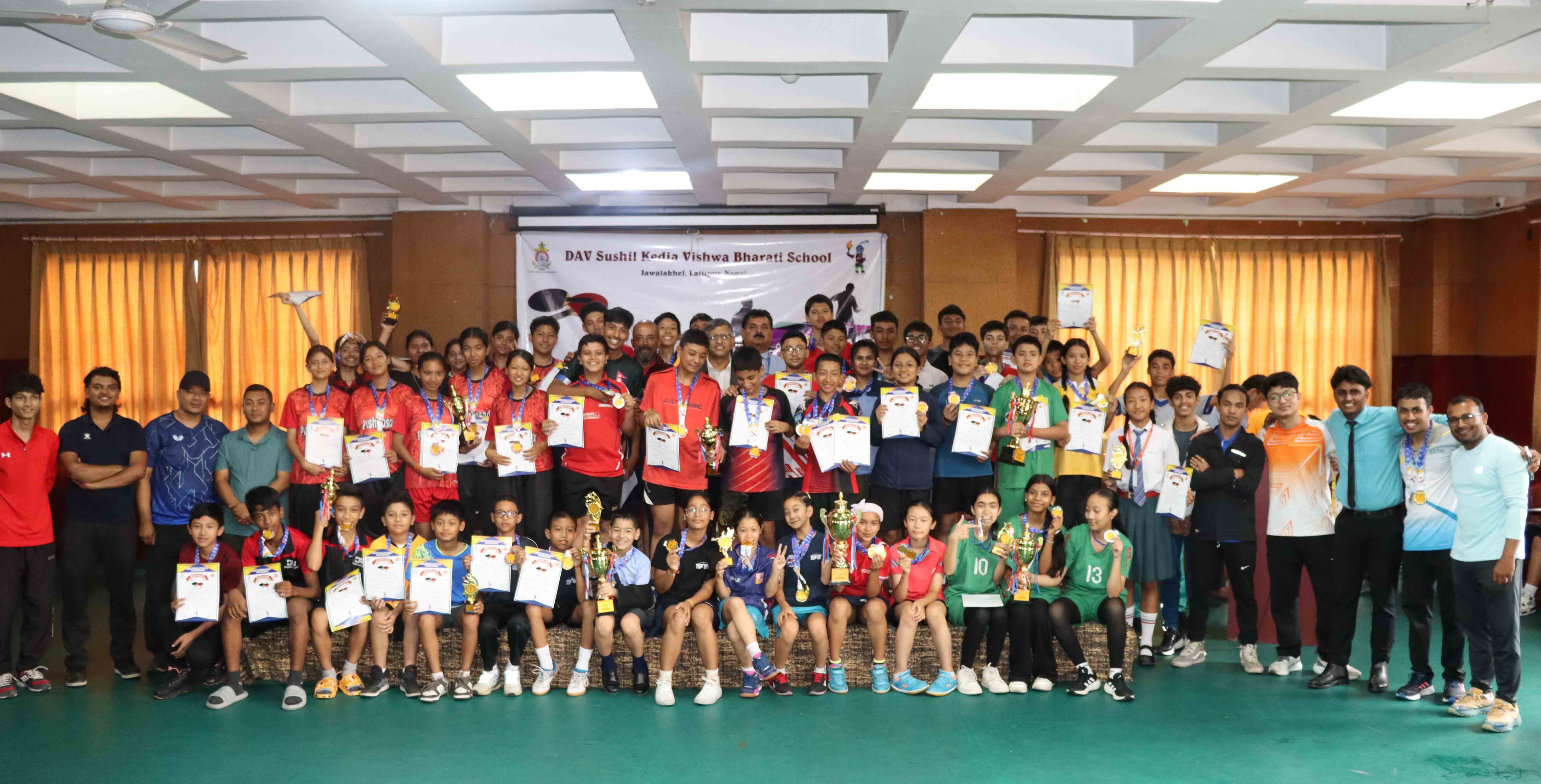 Award Ceremony of 14th Sushil Kedia Memorial Inter School Table Tennis Tournament
