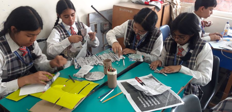Best out of Waste Inter-Section Newspaper Quilling Art Competition