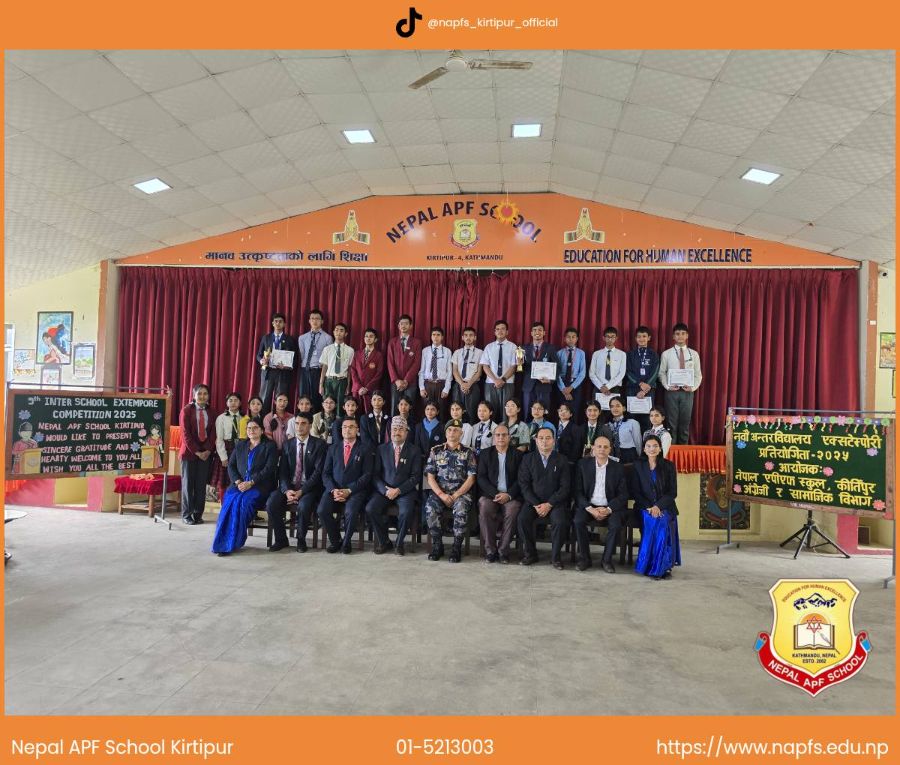 Sitanandan and Chanchal Took Part in English Extempore Competition at APF School
