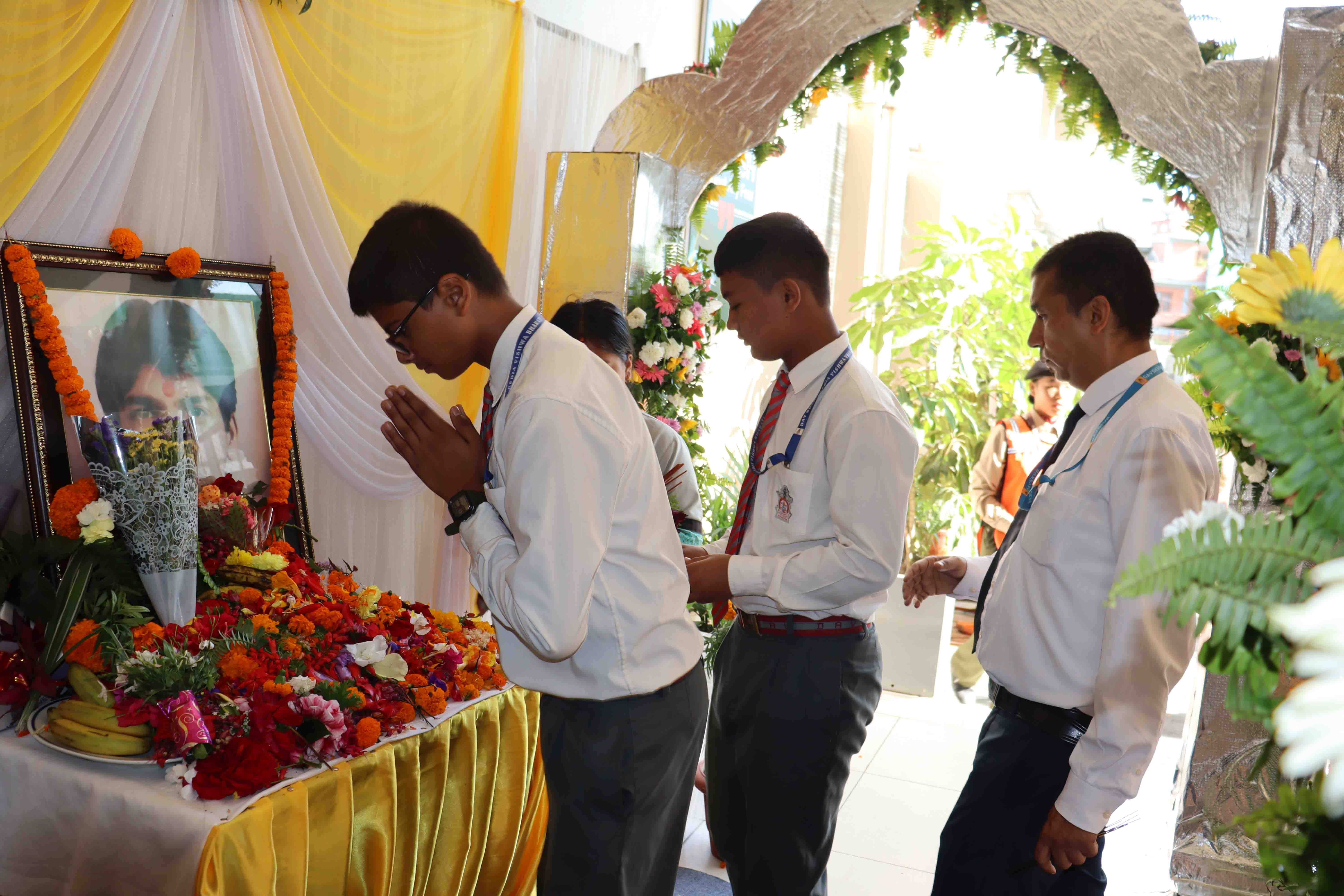 Floral Homage and Prashad Distribution Ceremony