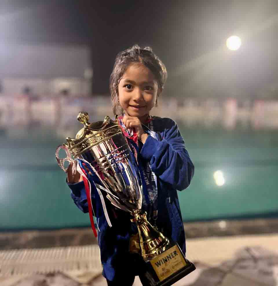 Unbelievable Swimming Performance by Xianna Maharjan in Nepalgunj