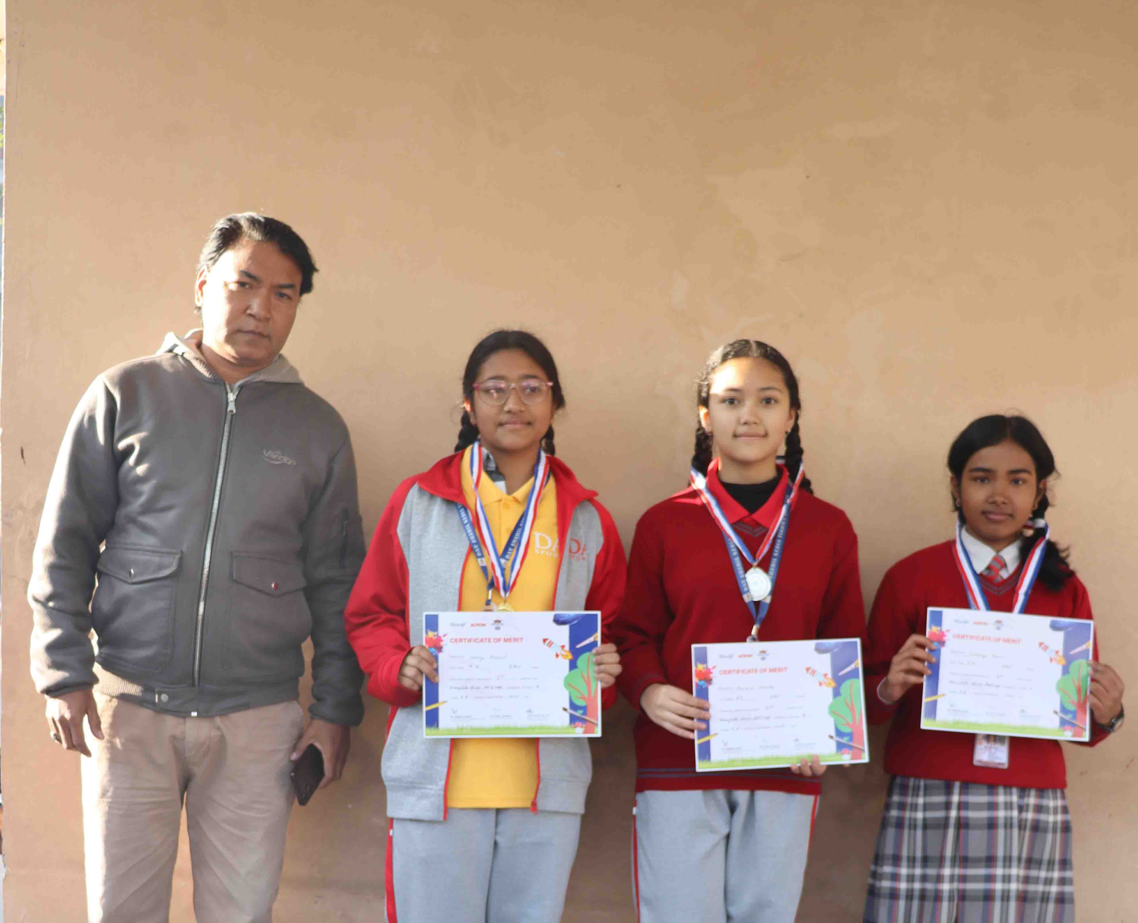 Samiya, Anandita and Subhangi Win Art and Craft Competition in Middle School