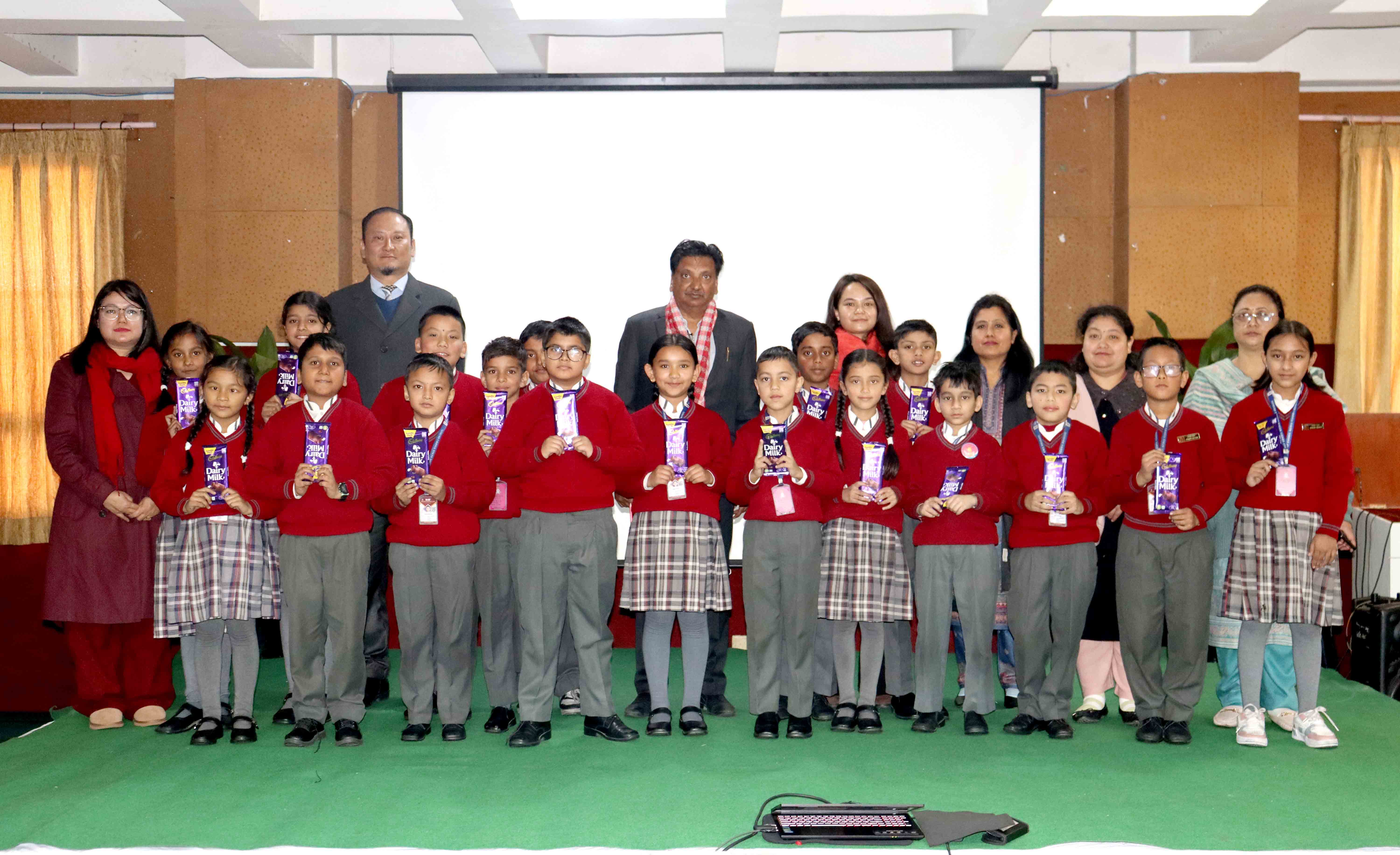 Mental Maths Masters Tables Quiz Competition in the Primary Wing: Chairperson Admires the Effort of Junior School