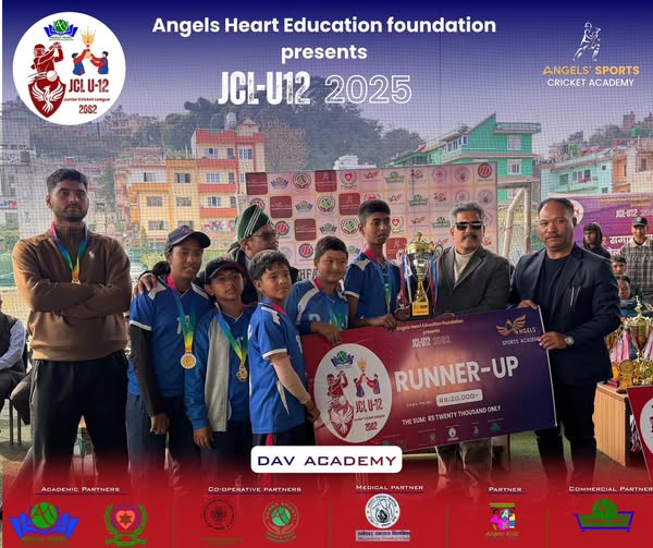 DAV Cricket Academy Secures Runner-Up Position at JCL U-12 Cricket Tournament