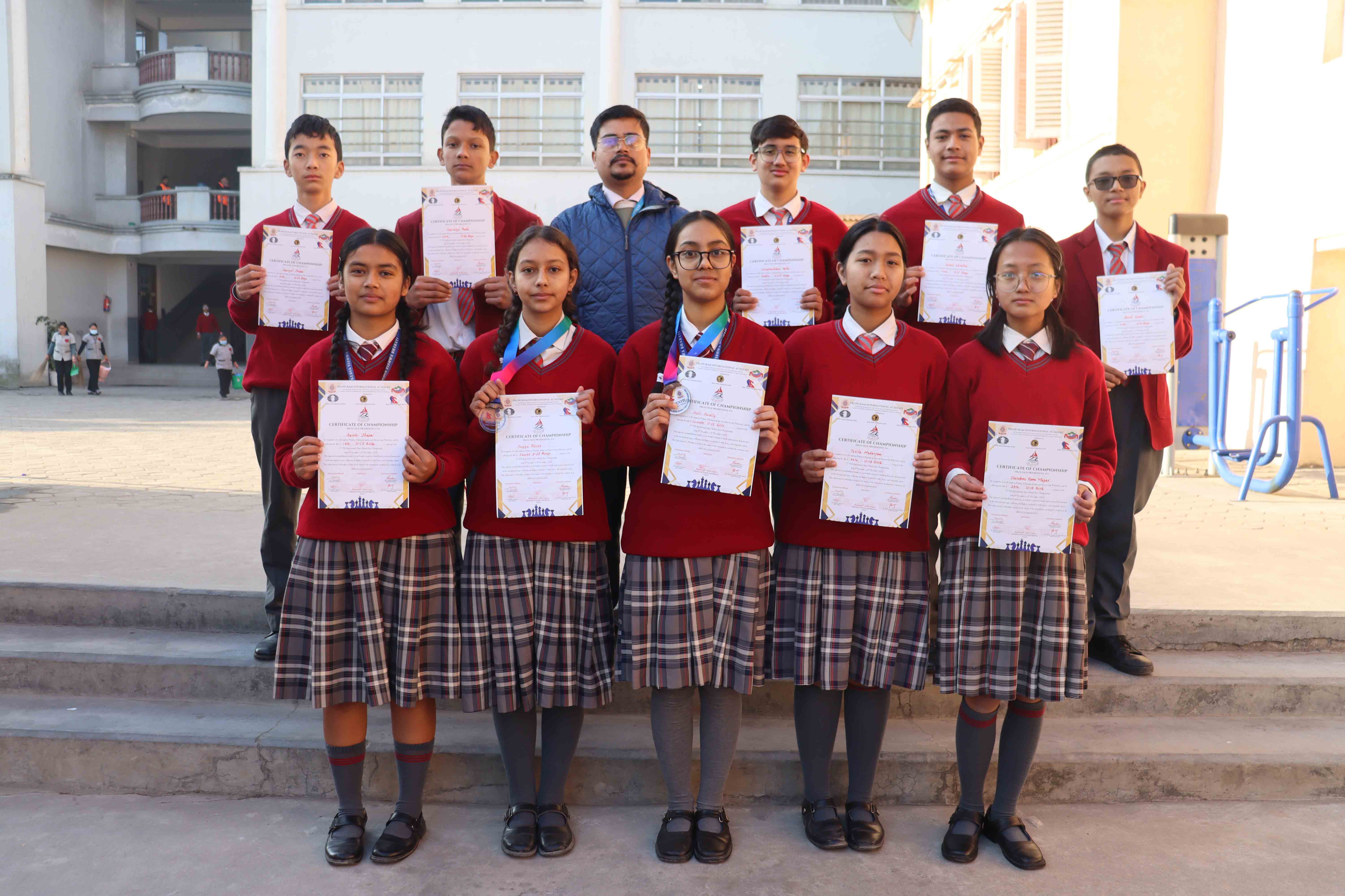 Achievers and Participants of the 2nd Tungram International Inter-School Chess Championship Honoured in the Assembly