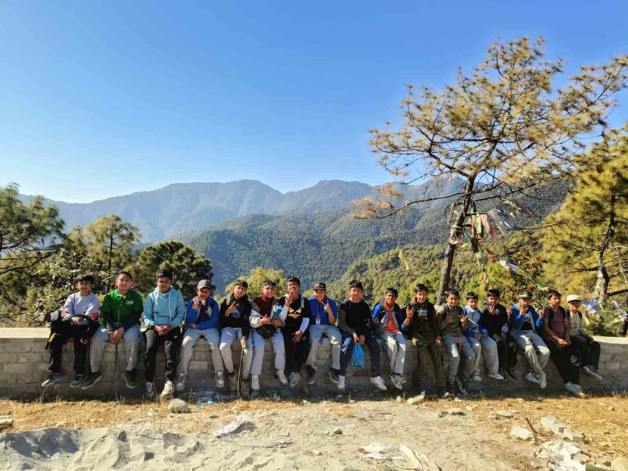 Winter Break Coaching Camp of DAV Sports Academy Ends with a Hiking of 121 Students