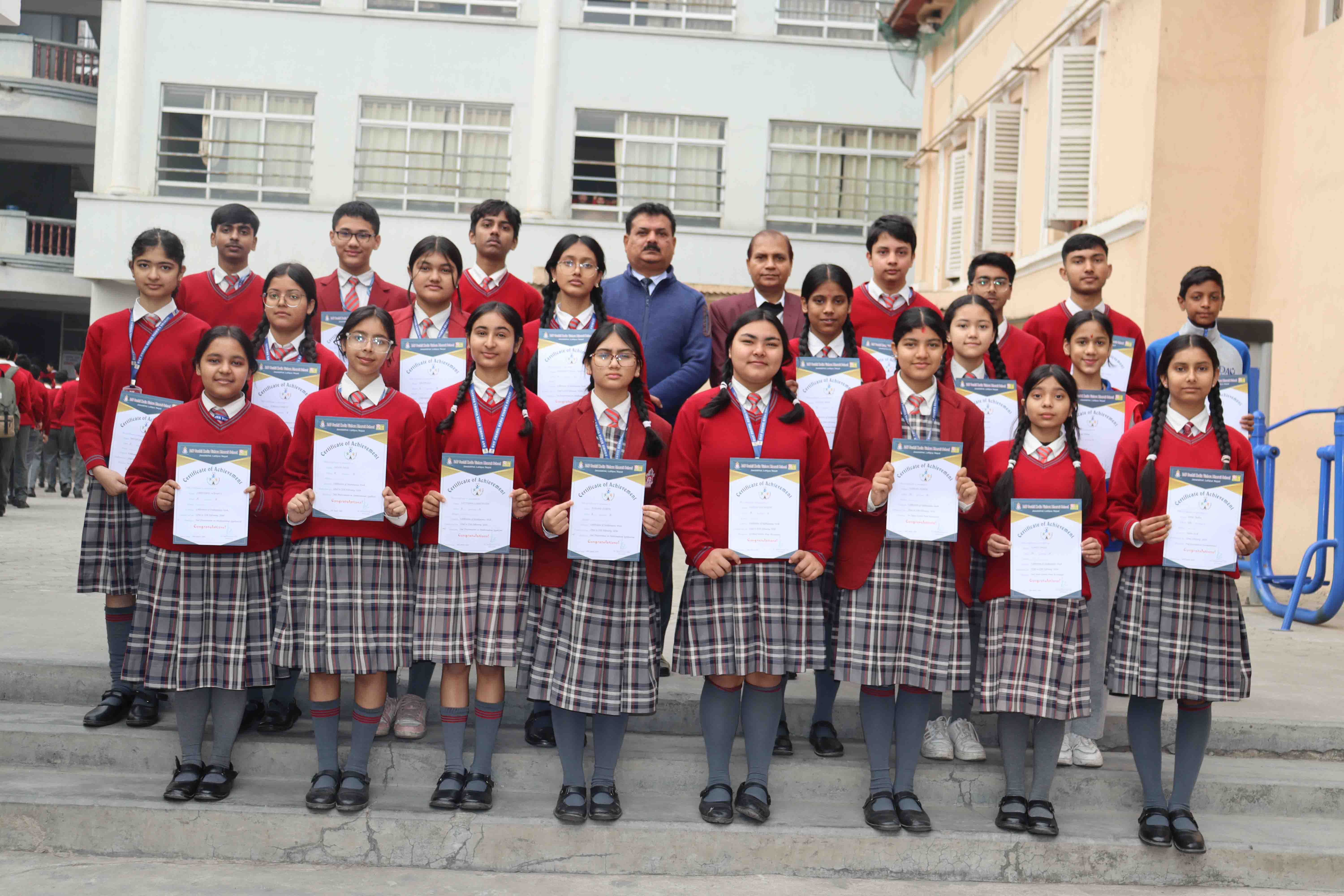 The Winners of Mathematics Week Celebrated in the Assembly