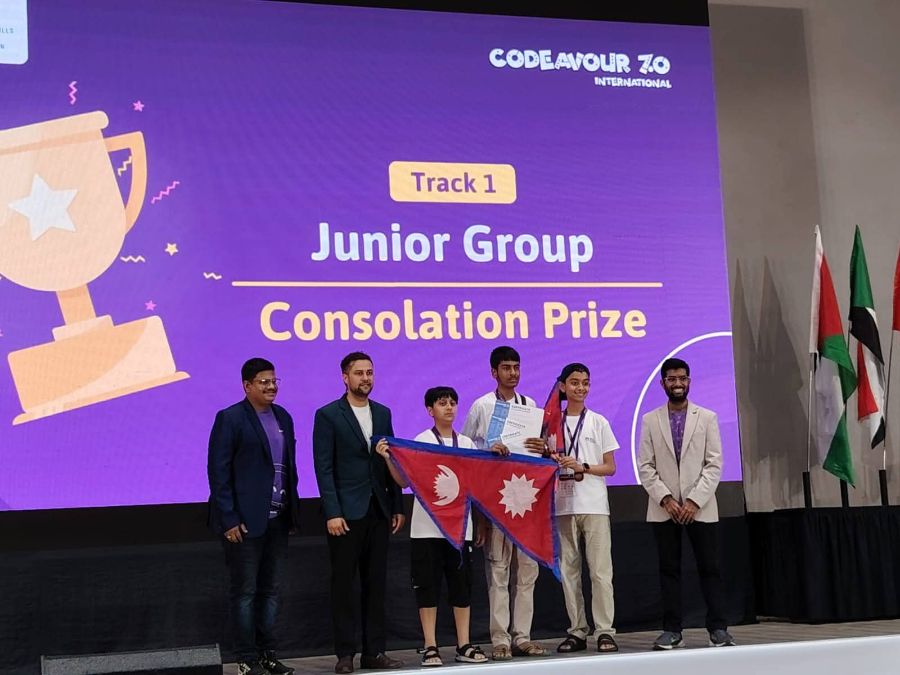 Outstanding Performance by Nepal at Codeavour 7.0 Competition; Award for Prasanna K.C. of DAV School